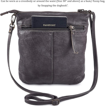 Crossbody Sling Bag for Women Small Real Leather Purse Vintage Travel Crossover Shoulder Bag Handmade