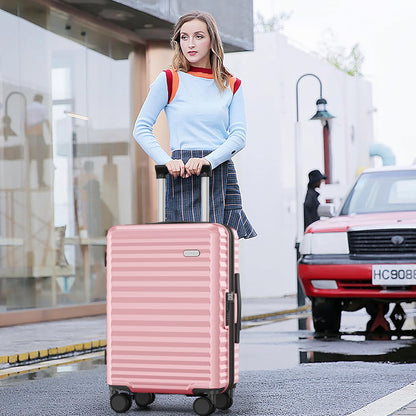 SHOWKOO Suitcase Hardside Expandable Luggage Set, Suitcase with Double Spinner Wheels TSA Lock 3 Piece Set Pink (DB/TB/24in)