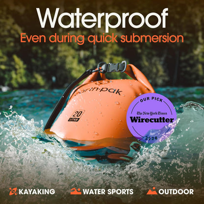 Earth Pak Waterproof Dry Bag - Roll Top Waterproof Backpack Sack Keeps Gear Dry for Kayak with Waterproof Phone Case