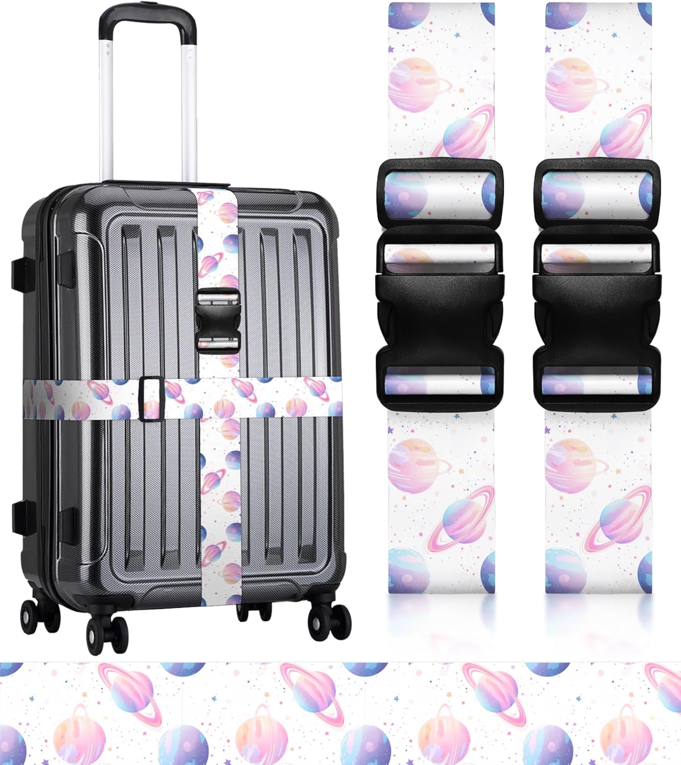 Luggage Straps for Suitcases Travel Belt Luggage Band Heavy Duty Traveling Luggage Identifier Cute Women Girls Unique Accesory,