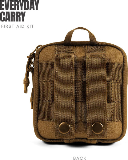 MY MEDIC Everyday Carry First Aid Kit - Emergency Survival Essentials, Medical Supplies & Accessories Bag for Travel Car, Home, Boat, Camper or Backpack - Coyote