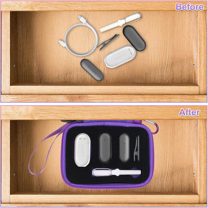 YouKnow Hard Case Compatible with PLAUD NotePin AI Voice Recorder - with Custom Foam Insert Holds Recorder, Magnetic Pin, Clip, Dock, Wristband & Cable (Case Only) (Galaxy)