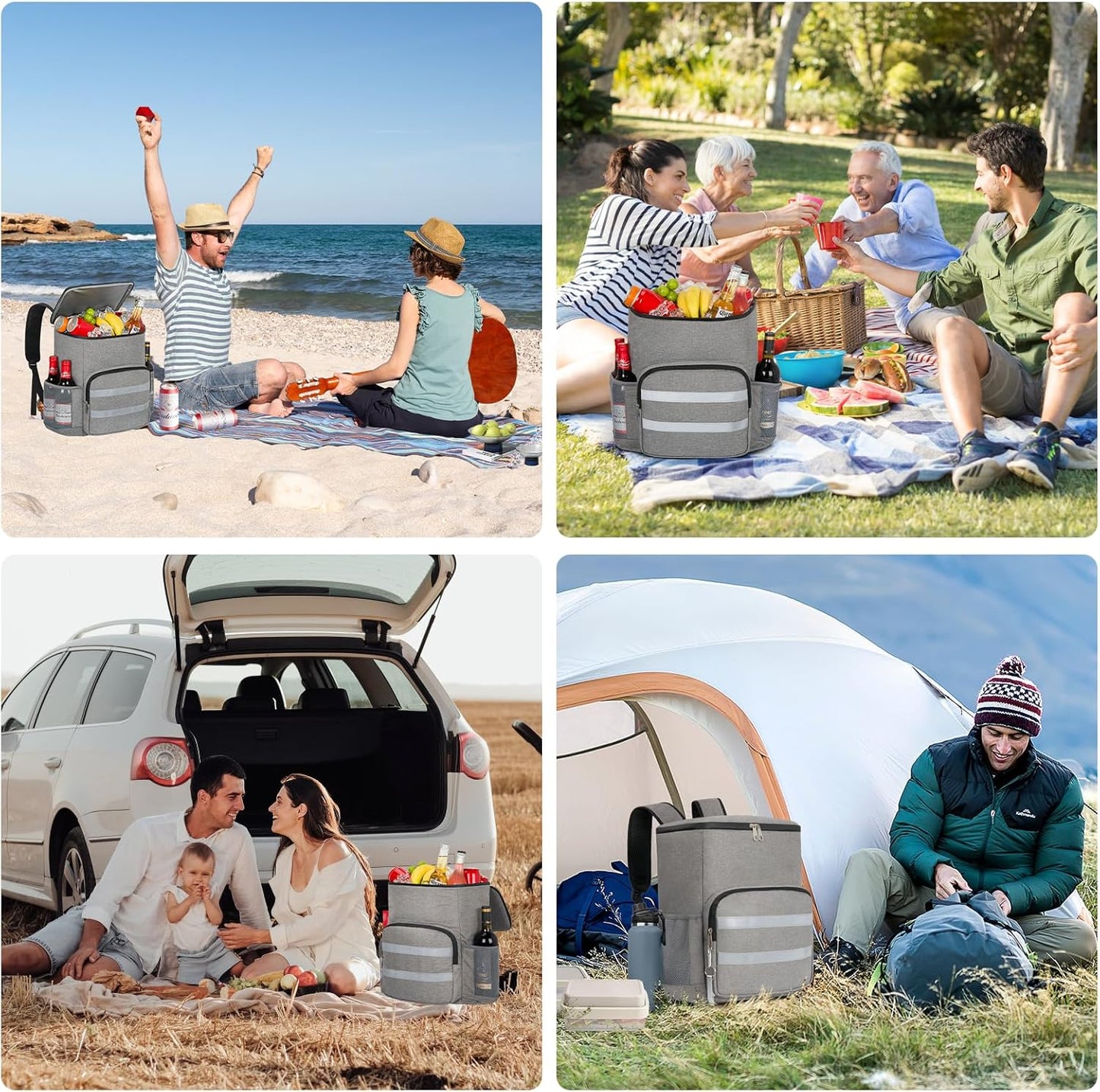 Backpack Cooler - 54 Cans Large Capacity Insulated Leak Proof Backpack for Men & Women, Cooler Bag Picnic Camping Beach Hiking Travel Lunch Backpack