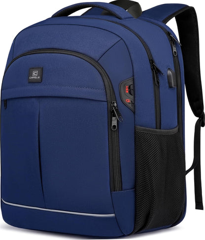 Backpack,Travel Backpack,School Backpack, 17.3 Inch Business Laptop Backpack with USB Charging Port,TSA Water Resistant College Bookbag Gifts for Men Women Boys Teen,Blue