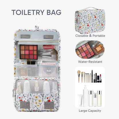 ALL INCLUDED 10 Set Durable Packing Cubes for Suitcases,OlarHike Essentials for Travel,UPGRADED Anti-Tear Stitching, NEW Improved Luggage Packing Organizers for Travel Accessories (Flower)