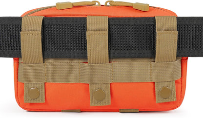 Tactical Molle Admin Pouch Utility Laser Cut EDC Tool Pouch Bag Horizontal Modular Pouches Include US Flag Patch and Keychain