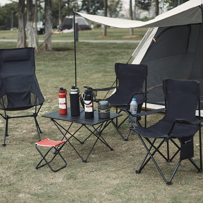 Damei century 4PCS Folding Camping Chairs-Lightweight, Installation-Free, Portable Chair for Beach, Lawn, Outdoor Sports