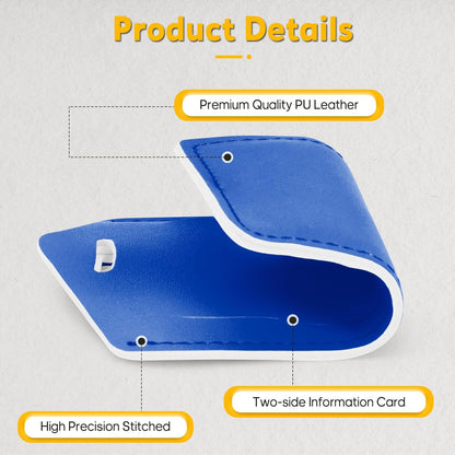 Travelambo Luggage Tags for Suitcases Faux Leather Privacy Protection 12 Pack Bag Tags Travel Accessories Essential, Fresh Blue