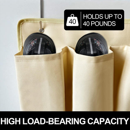 RV Shoe Pockets 10 Pockets Heavy Hanging Bedside Storage Organizer with Sturdy Hooks Storage Pockets Hangs on bed for Shoes Toys and Tool Accessories