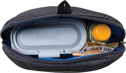 PackIt® Freezable Snack Bag, City Charcoal, Built with ECOFREEZE® Technology, Foldable, Reusable, Zip Closure, Designed For Keeping Snakcs Fresh On the Go, and Adults of all Ages