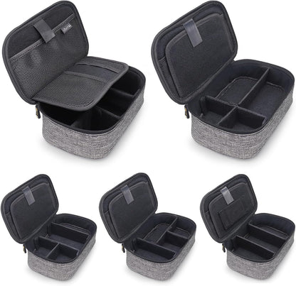 sisma Electronics Cords Organizer Tech Accessories Storage Case Travel Small Carrying Bag for Charging Cables Adapter USB Plugs Power Cord Leads - Grey 1680d