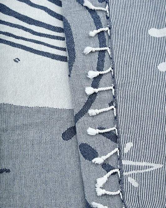 Sand Cloud Turkish Beach Towel - Sand Free - 100% Organic Turkish Cotton Yarn - Quick Dry Towel for Beach, Picnic, Blanket or Bath Towel - As Seen on Shark Tank - Marine Life (Mystical Whale)