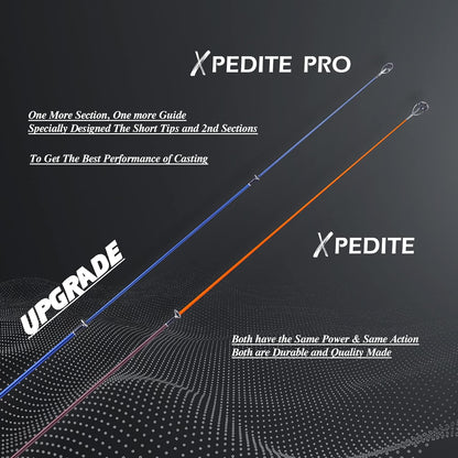 EOW XPEDITE PRO Portable Telescopic Casting and Spinning Fishing Rods, 24T Carbon Blanks & Solid Carbon Tip, Cork Handle, Travel Rod, Short Collapsible Rods