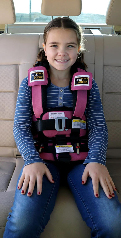 Small Pink, Lightweight, Compact, Portable Car Seat - Perfect for Travel and Everyday Child Safety