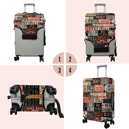 Travel Luggage Cover Suitcase Protector Fits 18-32 Inch Wheel Covers PatternedTravel Related Items Flower Luggage Protector Elastic S