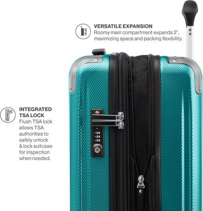 Travelpro Pathways 3 Hardside Expandable Luggage, 8 Spinner Wheels, Lightweight Hard Shell Suitcase, Carry On 21 Inch, Kayak