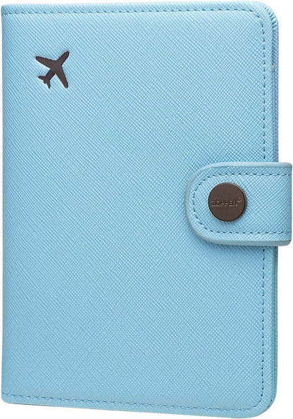 ZOPPEN Passport Holder Women, Passport Cover Travel Wallet Rfid Blocking Passport Wallet Cover Case Travel Essentials Document Organizer, Paradise Blue