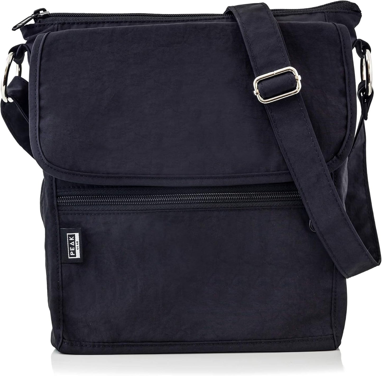 Peak Gear Crossbody Travel Purse with RFID Blocking Pocket and Lifetime Recovery Service. Nylon Shoulder Bag