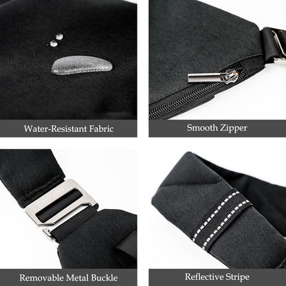 Anti-Theft Crossbody Sling Bag Unisex Slim Water Resistant Shoulder Bag Outdoor Casual Hiking Daypack