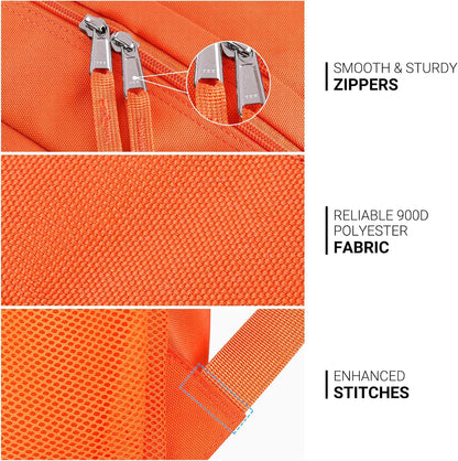 ZORFIN 26L Backpack for College, and Travel: Water Resistant Bookbag - Tangerine