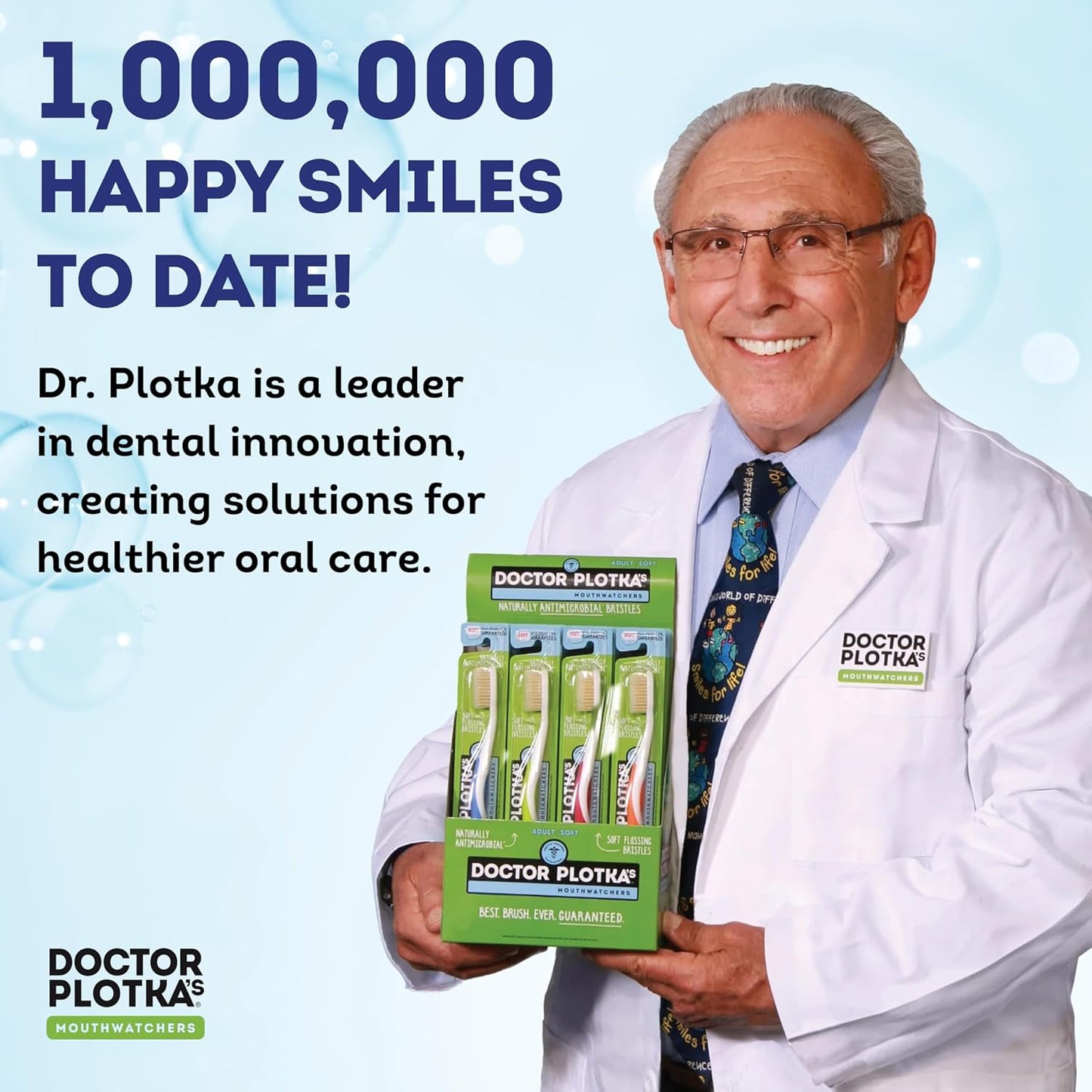 MOUTHWATCHERS Soft Kids Toothbrush, 2 Manual Flossing Toothbrushes and 2 Strawberry Fluoride Free Toothpastes, 3 oz, Gift Set, by Dr. Plotka's
