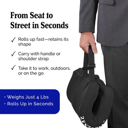 Gel and Memory Foam Seat Cushion – Office – Ergonomic Cushion Pad for Tailbone Pain - Desk Chair Car Seat Cushion Driving - Sciatica & Back Pain Relief (Black)