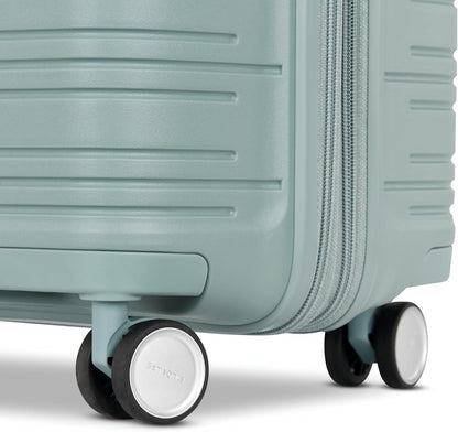Samsonite Elevation Plus - Large Hardside Luggage - Scratch Resistant Polypropylene Shell, RightHeight™ Adjustable Handle, Integrated AirTag Holder, TSA Lock, WetPak™ Compartment - Cypress Green