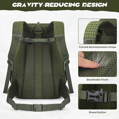 Maelstrom Tactical Backpack for Men, 40L Military Backpack,Water Resistant Assault Pack for Women, 3-Day Bug Out Bag for Hiking, Camping, Gym with Molle System-Army Green
