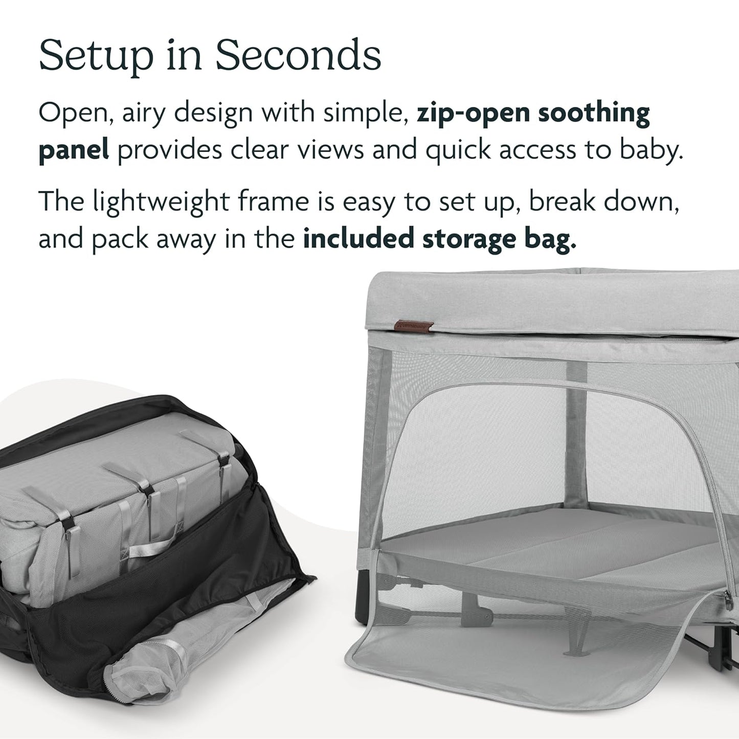 UPPAbaby Remi Playard | Deluxe 3-in-1 Portable Playard, Bedside Bassinet + Travel Crib| Mesh Bassinet, Mattress, Organic Cotton Mattress Cover + Storage Bag Included | Wells (Dark Taupe Mélange)
