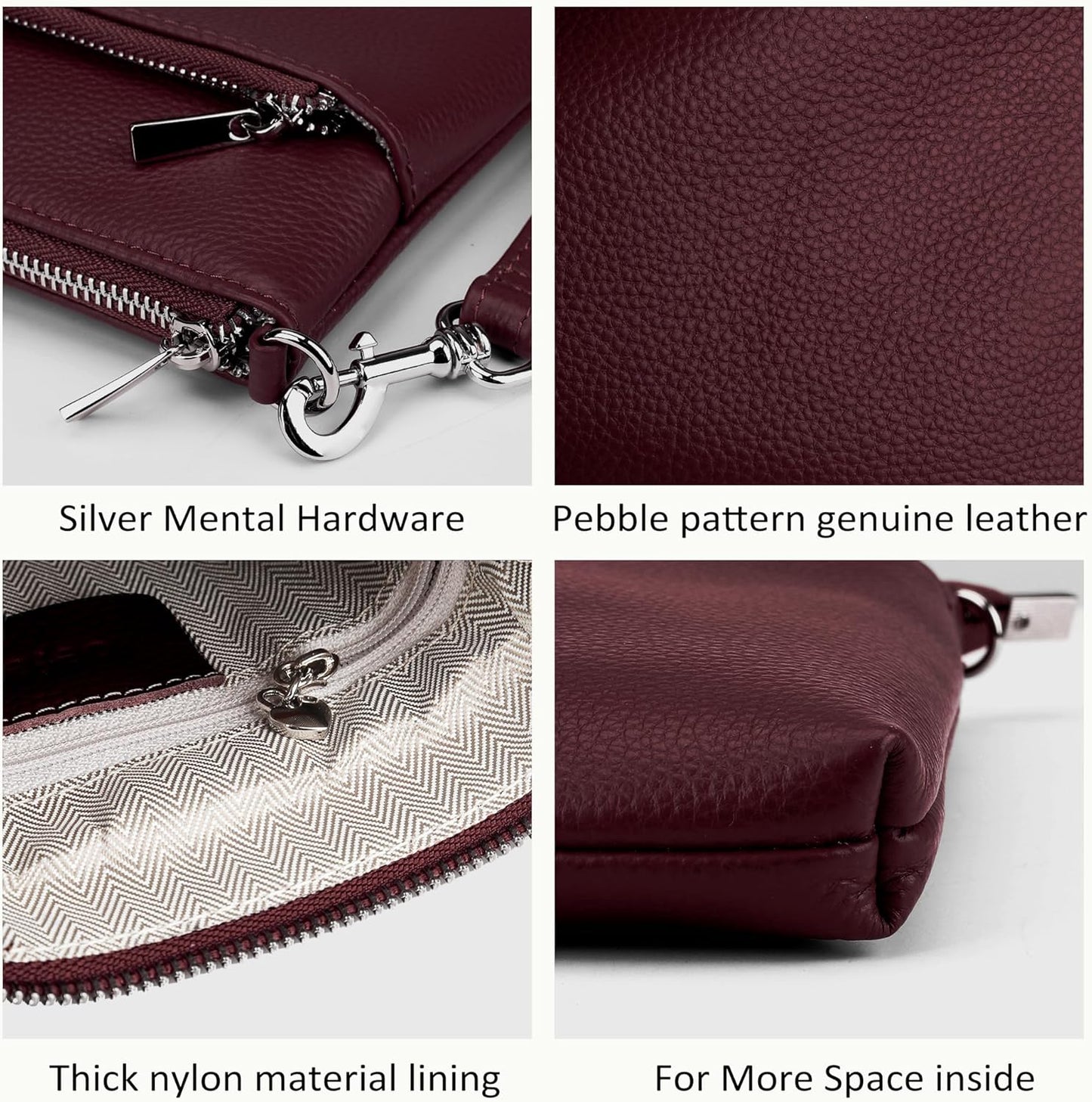 befen Genuine Leather Small Crossbody Purses for Women Travel Cross Body Bags Lightweight with Adjustable Shoulder Strap
