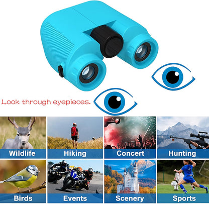 12x25 Compact Binoculars for Adults & Kids, High Powered Lightweight Waterproof Binoculars with Large Eyepiece, Low Light Vision for Bird Watching, Hunting, Travel, and Sightseeing