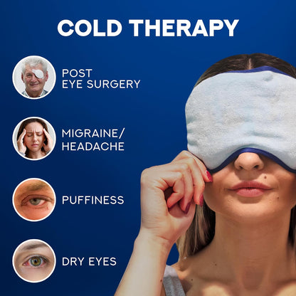 Ticlo's Cooling Eye Mask for Puffy Eyes - Gel Mask for Sleeping, Cold Compress for Dark Circles, Reusable for Migraines, Headaches, and Post-Surgery Recovery, Ice Pack