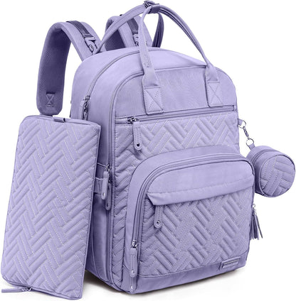 iniuniu Diaper Bag Backpack, 4 in 1 kit Large Unisex Baby Bags for Boys Girls, Waterproof Travel Back Pack with Diaper Pouch