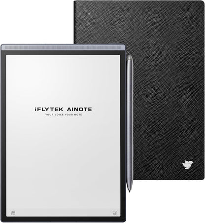 Protective Folio Case for iFLYTEK AINOTE Air2 Note-Taking Tablet 8.2", Premium PU Leather, Slim& Lightweight, Durable Cover with a Pen Clip,Water and Dustproof, Black