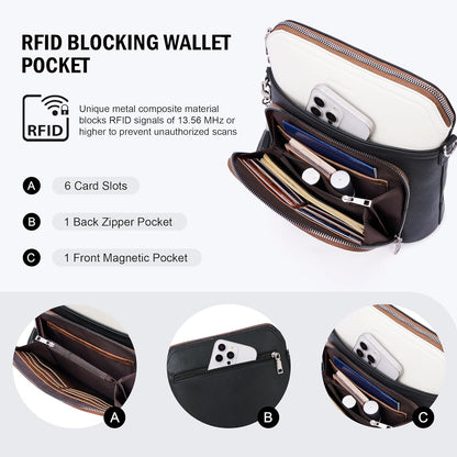 Crossbody Purse for Women,Lightweight Medium Crossbody Bag Soft Leather Women's Shoulder Handbags with Tassel