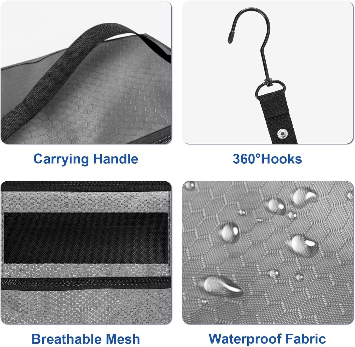 Suitcase Organizer, Travel Luggage Organizer Portable Hanging Travel Shelves Collapsible Hanging Packing Cubes for Carry on Suitcase
