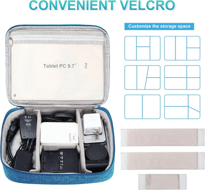 CILLA Electronics Organizer Travel, Travel Cord Organizer Case, Compact Electronics Accessories Bag for Cable, Cord, Charger, Phone