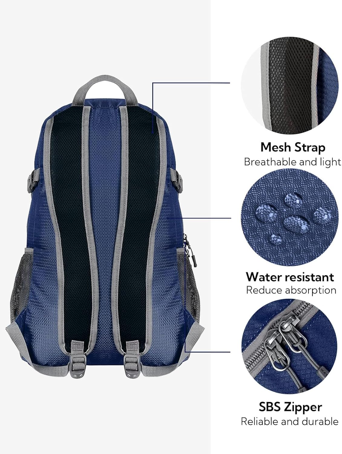WATERFLY Small Lightweight Packable Backpack: 20l Ultra Light Foldable Travel Hiking Camping Daypack Day Pack for Man Woman
