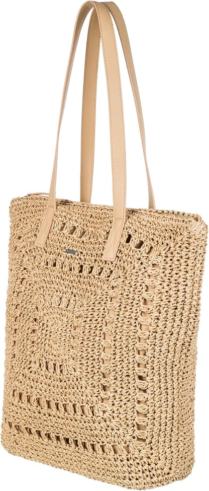 Roxy Women's Beach Tote Bag | Travel | Vacation | Straw | Lightweight | Breathable