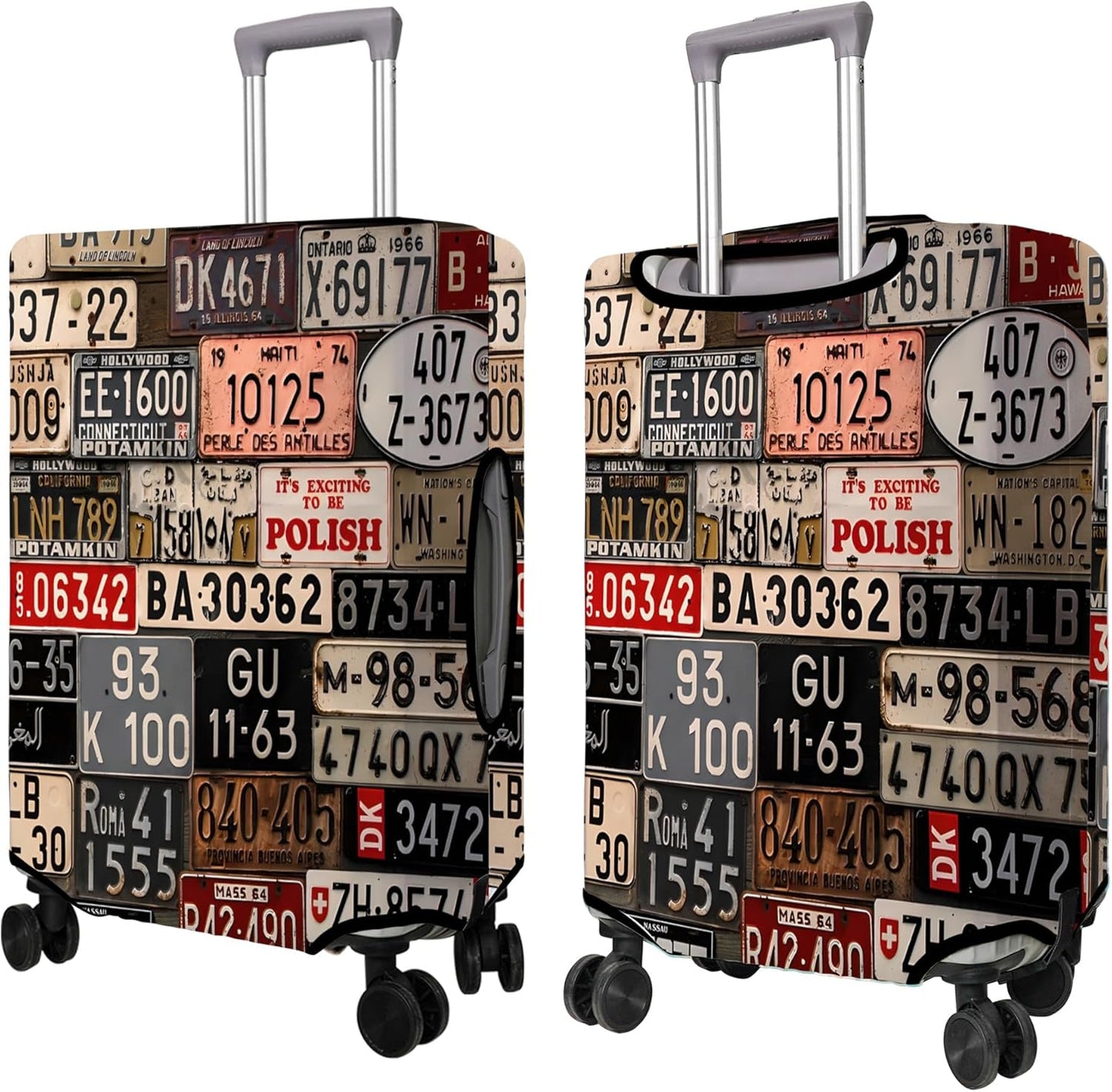 Travel Luggage Cover Suitcase Protector Fits 18-32 Inch Wheel Covers PatternedTravel Related Items Flower Luggage Protector Elastic L