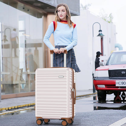SHOWKOO Carry On Luggage Hardshell Lightweight Luggage Set, Suitcase with Double Spinner Wheels Tsa Lock White 3 piece set Beige White (DB/TB/20in)