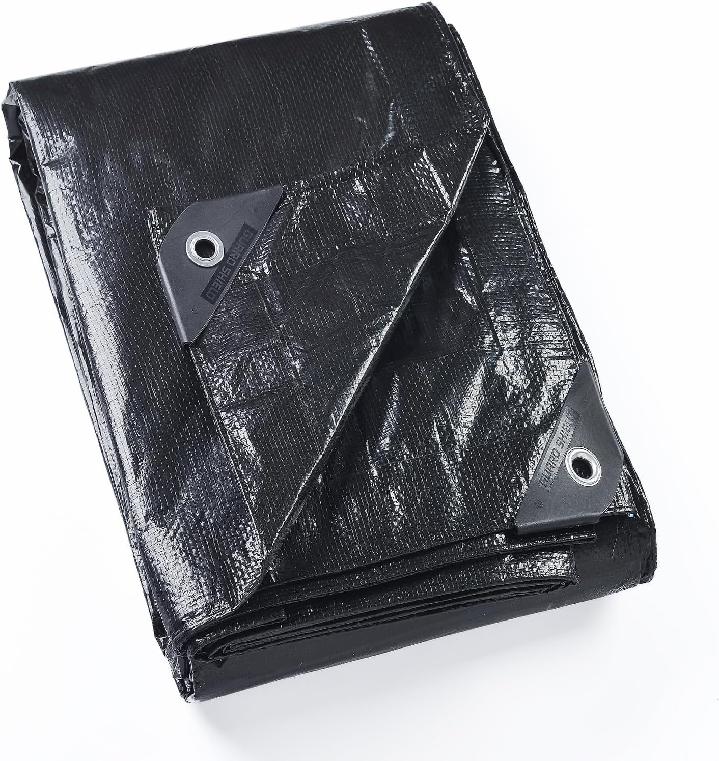 GUARD SHIELD Black Tarp 12x20 Feet Waterproof Tarps Lightweight Camping Tarp Outdoor Multi Purpose Poly Cover 6mil