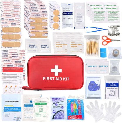 First Aid Kit 194 Piece Emergency Kits for Hiking Camping Trauma Kit for Boat Vehicle Compact Aid Kit for for Home Car Travel Outdoor Survival
