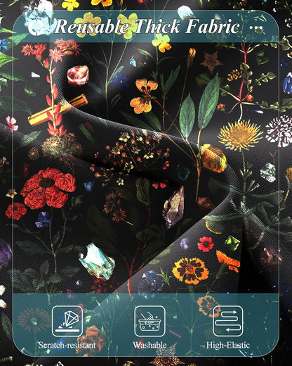 Slohif Luggage Cover for Suitcase Tsa Approved Protector - Luggage Sleeve Large Suit Case Cover Travel Stretch Baggage Case Protective Washable Fit 24-27 Inch Flower M