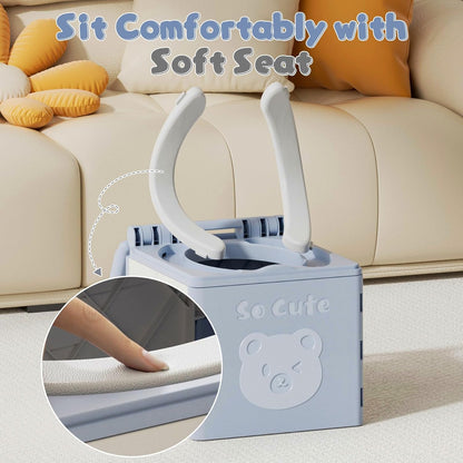 Travel Potty for Toddler with 3 Rolls Potty Liners, 20 Pcs Absorbent Pads, Foldable Car Potty for Toddler, Portable Potty Seat for Toddler Travel, Portable Potty for Tollder Outdoor and Camping Use