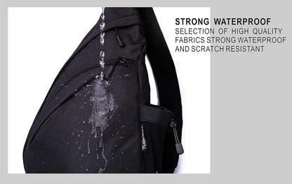 Water-Proof Sling bag/Crossbody Backpack/Shoulder Bag with USB Charging Port for Travel, Hiking, Cycling, Camping