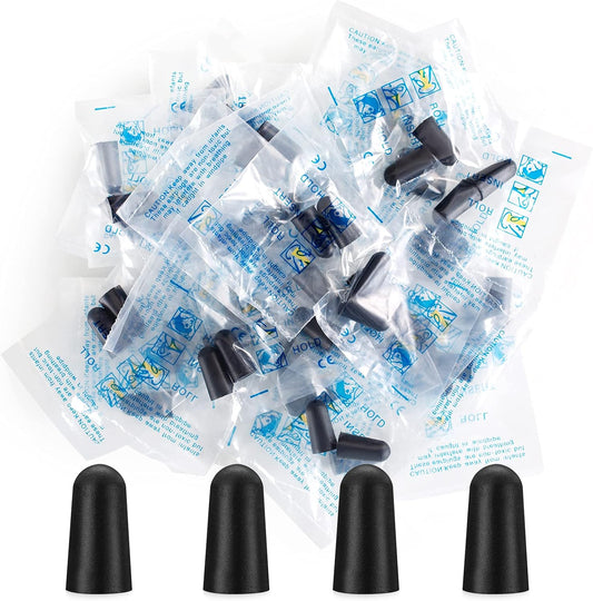 100 Pairs Earplugs for Noise Cancelling Individual Bagged Foam EarPlugs for Sleeping Work Snoring Sound Blocking Construction Loud Noise Reducing Earplugs