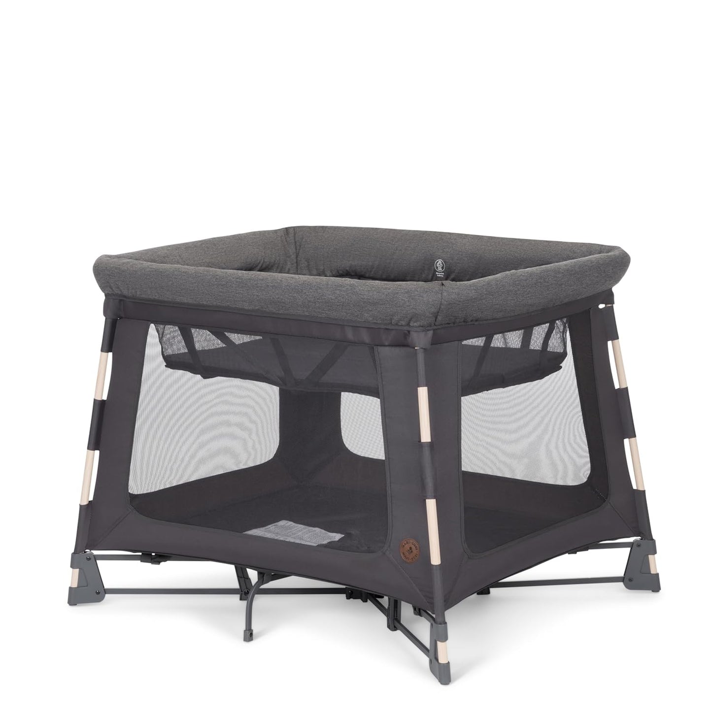 Maxi-Cosi Swift Baby Playard with Mat, Baby Playpen, Play Yard with Bassinet, Portable Playpen for Babies and Toddlers, Classic Graphite