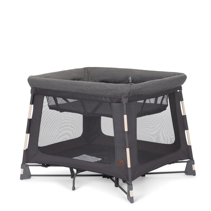 Maxi-Cosi Swift Baby Playard with Mat, Baby Playpen, Play Yard with Bassinet, Portable Playpen for Babies and Toddlers, Classic Graphite