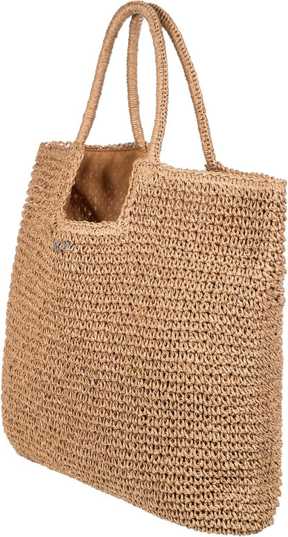 Roxy Women's Beach Tote Bag | Travel | Vacation | Straw | Lightweight | Breathable